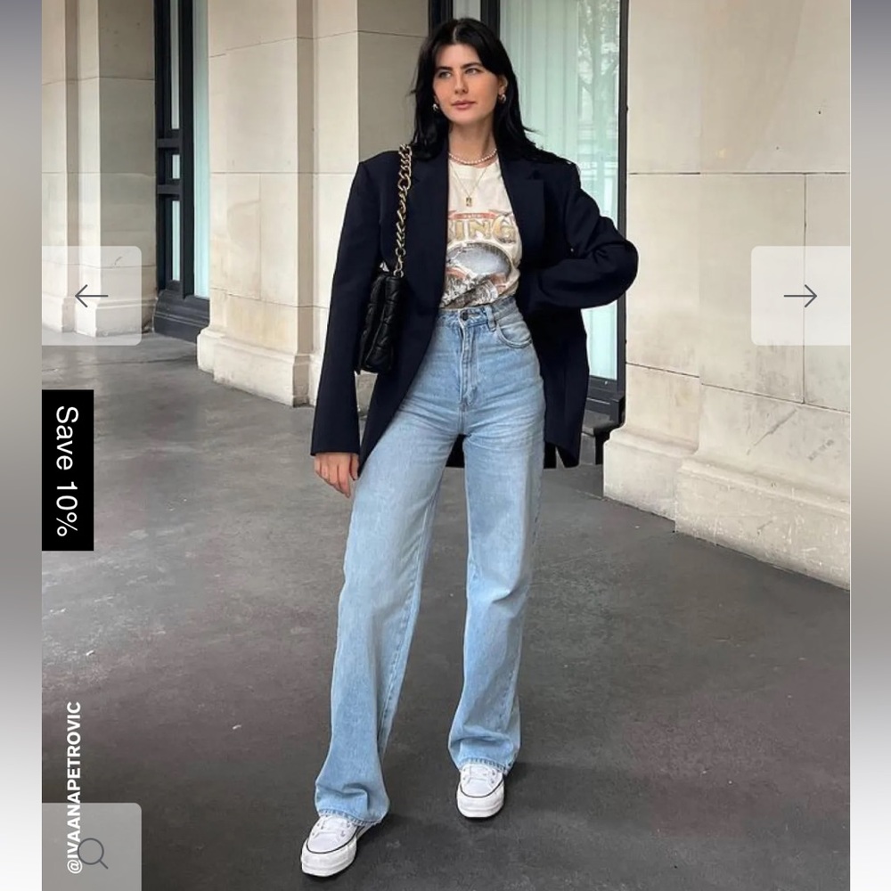 Rollas Heidi Wide Leg Jeans Light Wash